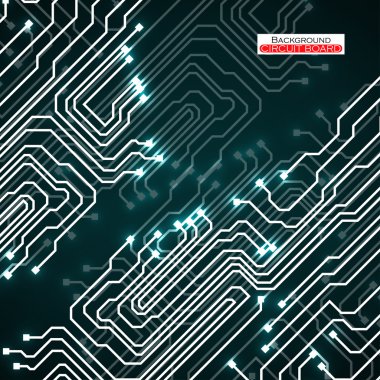 Devre kartı. Vektör çizimi. 10 saniye.