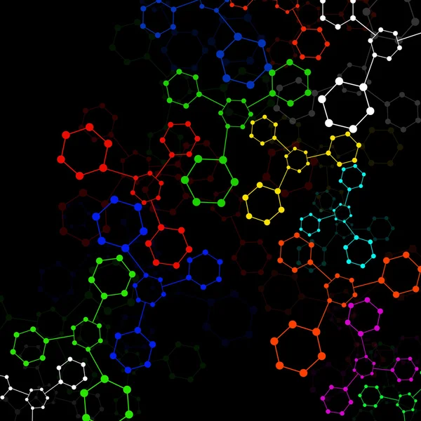 Renkli molekülün Dna — Stok Vektör