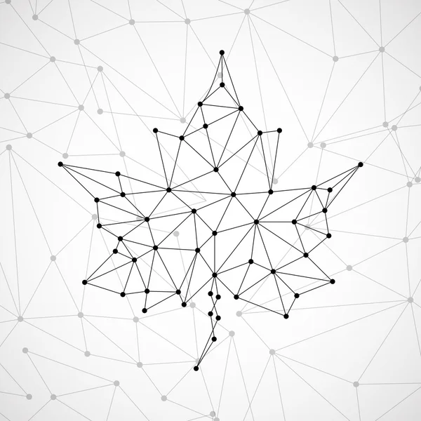 Akçaağaç yaprağı soyut geometrik şekil