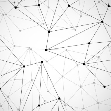 Soyut geometrik arka plan-noktalar ve çizgiler bağlanma. Modern teknoloji kavramı. Vektör çizim. EPS 10