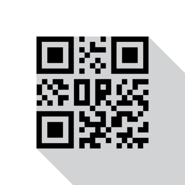 QR Kod simgesi. Vektör çizim. EPS 10