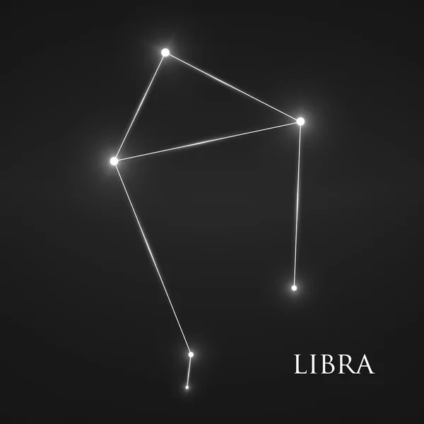 Constellation Bilancia segno zodiacale — Vettoriale Stock