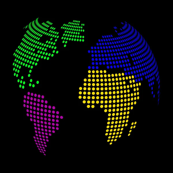 Monde abstrait terre de points ronds. Illustration vectorielle. Eps 10 — Image vectorielle