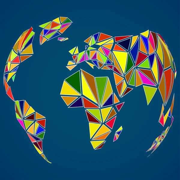 Abstract globe earth in polygonal style. Vector illustration. Eps 10 — Stock Vector
