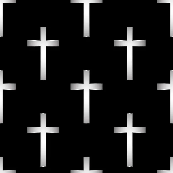 Religious cross seamless pattern — Stock Vector