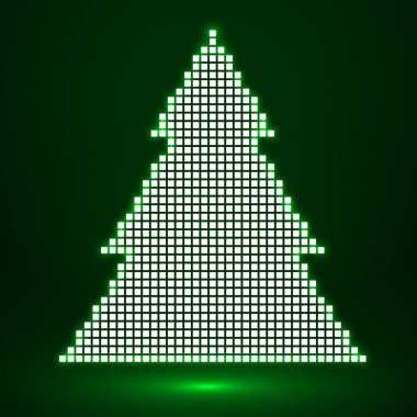 Soyut Noel ağacından piksel