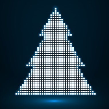 Soyut Noel ağacından piksel