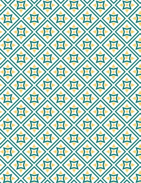 Modèle d'étoiles vert et jaune — Image vectorielle