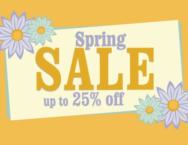 Satılık %25 off kadar poster bahar