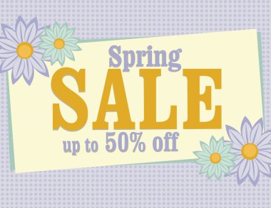 Satılık %50 off kadar poster bahar