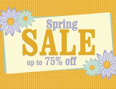 Satılık %75 off kadar poster bahar