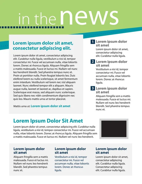 Layout de modelo de newsletter —  Vetores de Stock