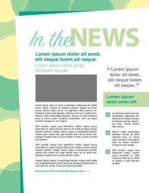 Sayfa düzeni bülten ile iş veya kar amacı gütmeyen kullanmak için