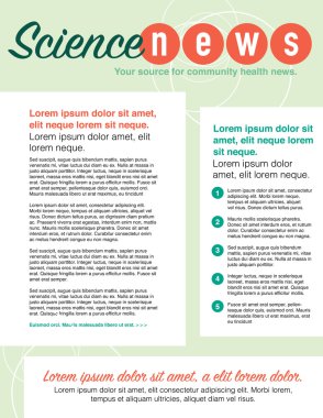 Sayfa düzeni bülten ile iş veya kar amacı gütmeyen kullanmak için