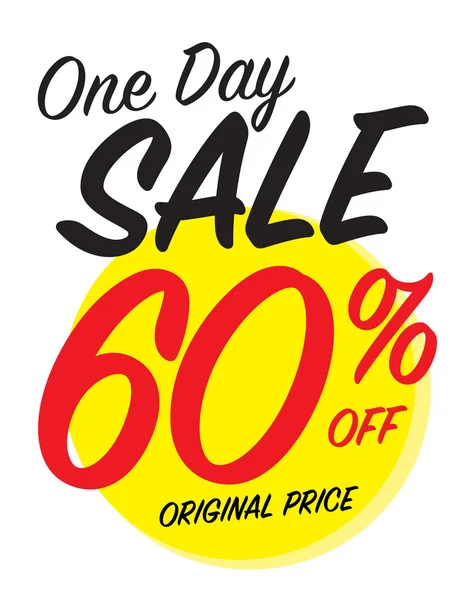 Bir gün Satılık işareti orijinal fiyatından 60 ile