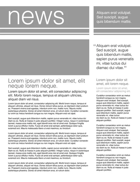 Page layout newsletter for use with business or non profit — Image vectorielle