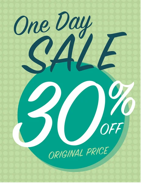 Bir gün Satılık işareti orijinal fiyatından 30 ile