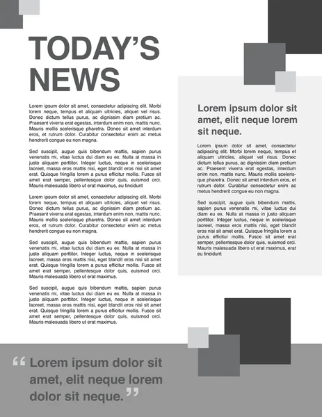 Page layout newsletter for use with business or non profit — Image vectorielle