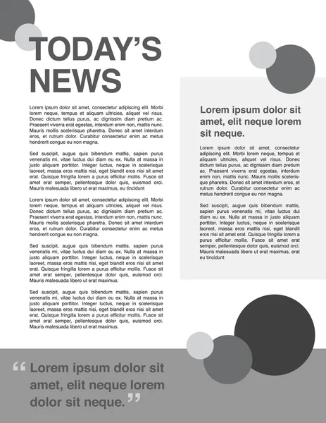 Seitenlayout-Newsletter zur Verwendung mit Unternehmen oder gemeinnützigen Organisationen — Stockvektor