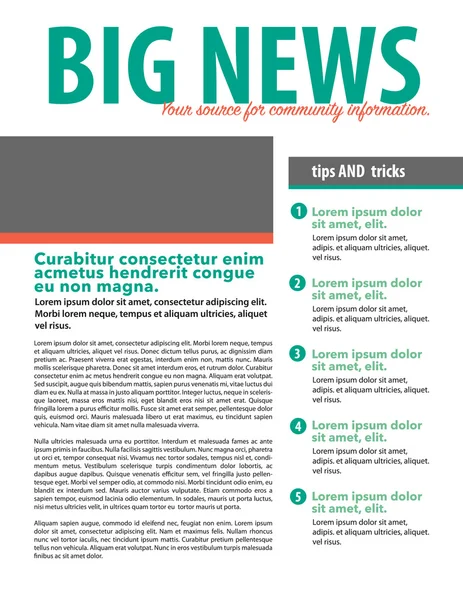 Sayfa düzeni bülten ile iş veya kar amacı gütmeyen kullanmak için