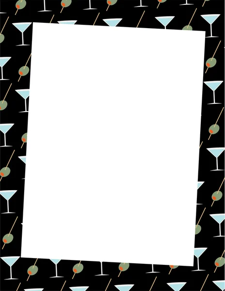 Beyaz boş desenle kokteyler