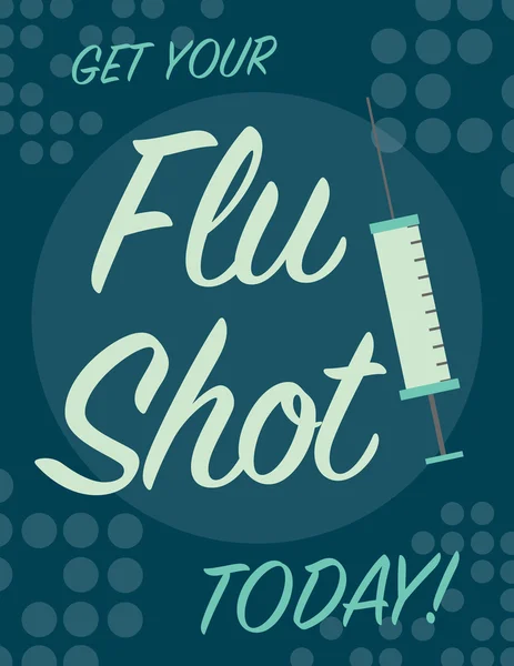 得到你的流感疫苗今天 — 图库矢量图片#