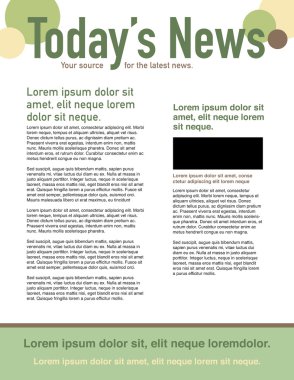 Sayfa düzeni bülten iş ile kullanmak için