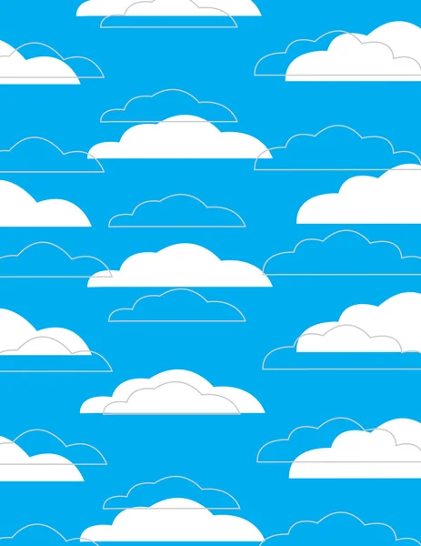 Blauer Himmel mit weißen Wolken — Stockvektor
