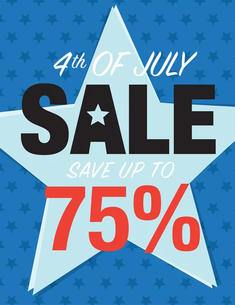 4th of July Sale Sign — Stock Vector