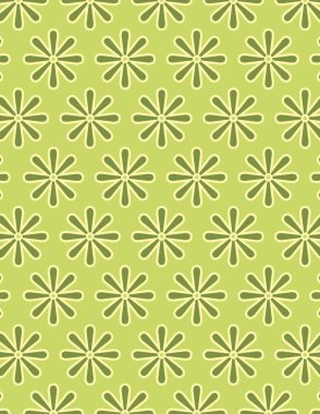 yeşil çiçek deseni