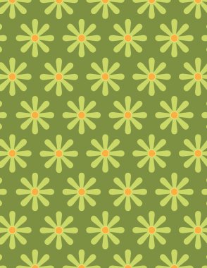 yeşil çiçek deseni