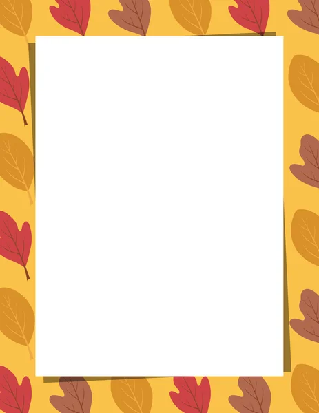 Hoja de otoño patrón fondo — Vector de stock