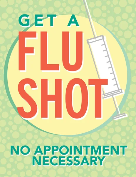 Poster Flu shot - Stok Vektor