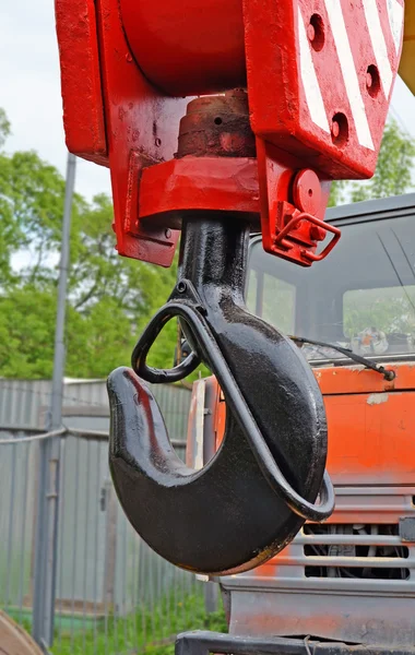 Truck crane hook — Stock Photo, Image