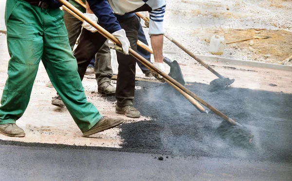 Asphalt laying — Stock Photo, Image