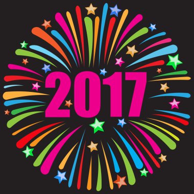 Mutlu yeni yıl 2017 siyah