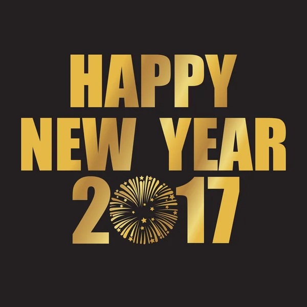 Felice anno nuovo 2017 biglietto di auguri — Vettoriale Stock