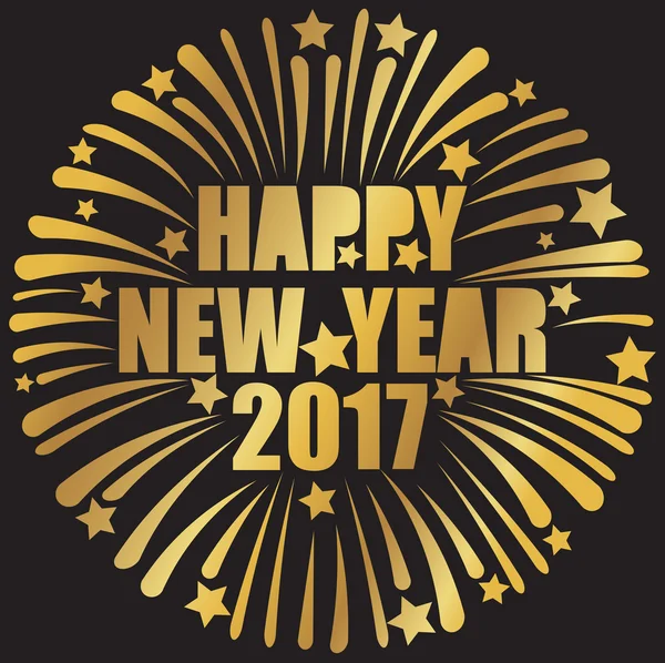 Mutlu yeni yıl 2017 tebrik kartı — Stok Vektör