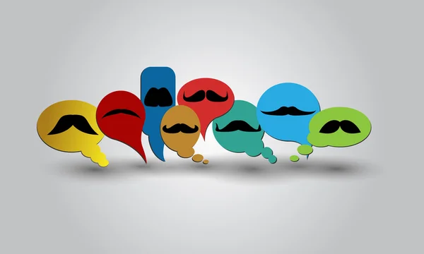 Movember burbujas de discurso — Archivo Imágenes Vectoriales