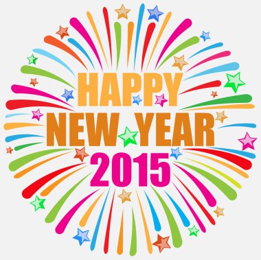 Mutlu yeni yıl 2015 beyaz