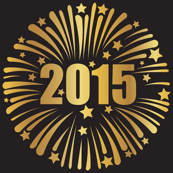 Felice anno nuovo 2015 d'oro — Vettoriale Stock