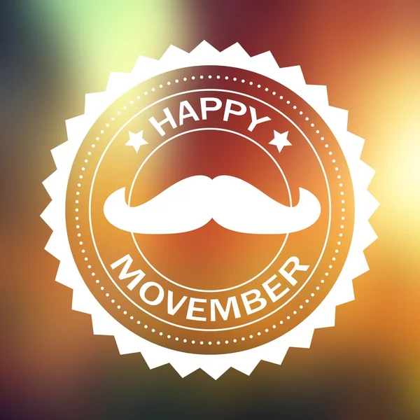 Heureux movember bleui v3 — Image vectorielle