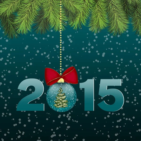 Jul bakgrund med spruce grenar med gröna nummer — Stockfoto