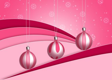 Noel pembe topları ile