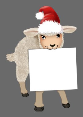 Symbol of the new year, the sheep clipart