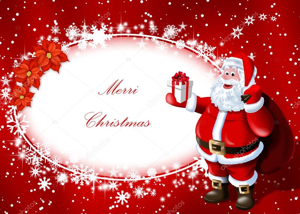 Christmas with Santa Claus and gifts