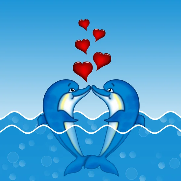 Amor delfines —  Fotos de Stock