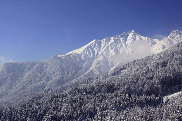 雪に覆われた白い山 — ストック写真