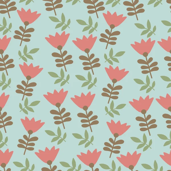 Tulipa design padrão costuras ilustração — Vetor de Stock