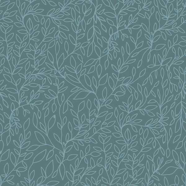 ブランチ自然手描き下ろしのシームレス パターン — ストックベクタ